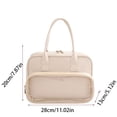 thumbnail image 4 of Tdxkok Large Capacity Travel Wash Bag Cosmetic Organizer Portable Toiletry Bag for Business Trips 11.02*7.87*5.12IN Pink, 4 of 9
