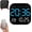 Bule, variant on Hangable Standalone Square Clock - Large Digital Wall Clock with Remote Control, Auto-Dimming LED Display, Temperature, Humidity & Date, Big Digital Clock for Home, Office, Bedroom (Bule)