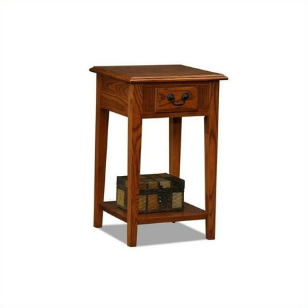 Bowery Hill Shaker Square End Table in Medium Oak (Best Finish For Oak Furniture)