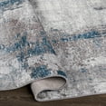 thumbnail image 5 of BoutiqueRugs Bugho Modern Abstract Area Rug - Medium Gray, Denim, Cream - 8'10" x 12'4", 5 of 6