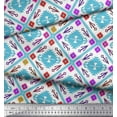 thumbnail image 2 of Soimoi Polyester Crepe Fabric Aztec Geometric Decor Fabric Printed Yard 52 Inch Wide, 2 of 3