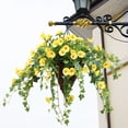 thumbnail image 3 of Petunia de ratán artificial para exterior/interior (amarillo), 3 of 3