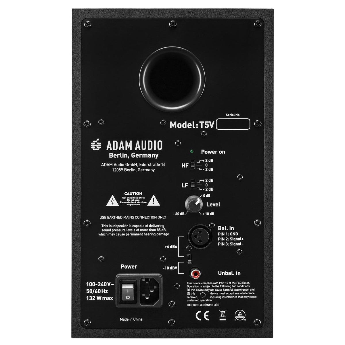 Adam Audio Professional T-Series T5V 5" 70W 2-Way Active Nearfield Monitor, Pair, Bundle with T10S 10" 130W Subwoofer