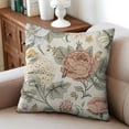 thumbnail image 4 of Pack of 2, Vintage Flower Pillow Covers - 18x18 Inch Chinoiserie Spring Summer Floral Throw Cushions for Outdoor Decor, Sofa, and Bedroom - Breathe New Life into Your Decor, 4 of 7