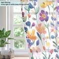 thumbnail image 4 of Yayeee Window Curtains Set of 2 for Living Room Light Filtering 63"x52", Purple Wildflower Pattern, 4 of 7