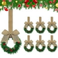 thumbnail image 3 of 6 Pcs Small Christmas Kitchen Cabinet Wreaths with Ribbon Bows Red Berry,Artificial Mini Kitchen Wreath for Window Front Door Farmhouse Wall Xmas Decorations, 3 of 8