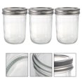 thumbnail image 3 of Bangcool Mason Jar Airtight Leak-proof 3PCS Jam Jar Glass Canning Container Honey Jar, 3 of 10