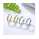 thumbnail image 5 of 2 pares de Aretes De Plata Laminado Lab.G Dorado y Plateado, 5 of 5