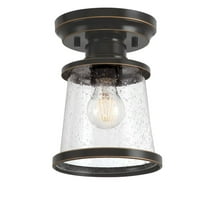 Westinghouse 6113000 Emma Jane 7" Wide Outdoor Semi-Flush Ceiling Fixture - Bronze