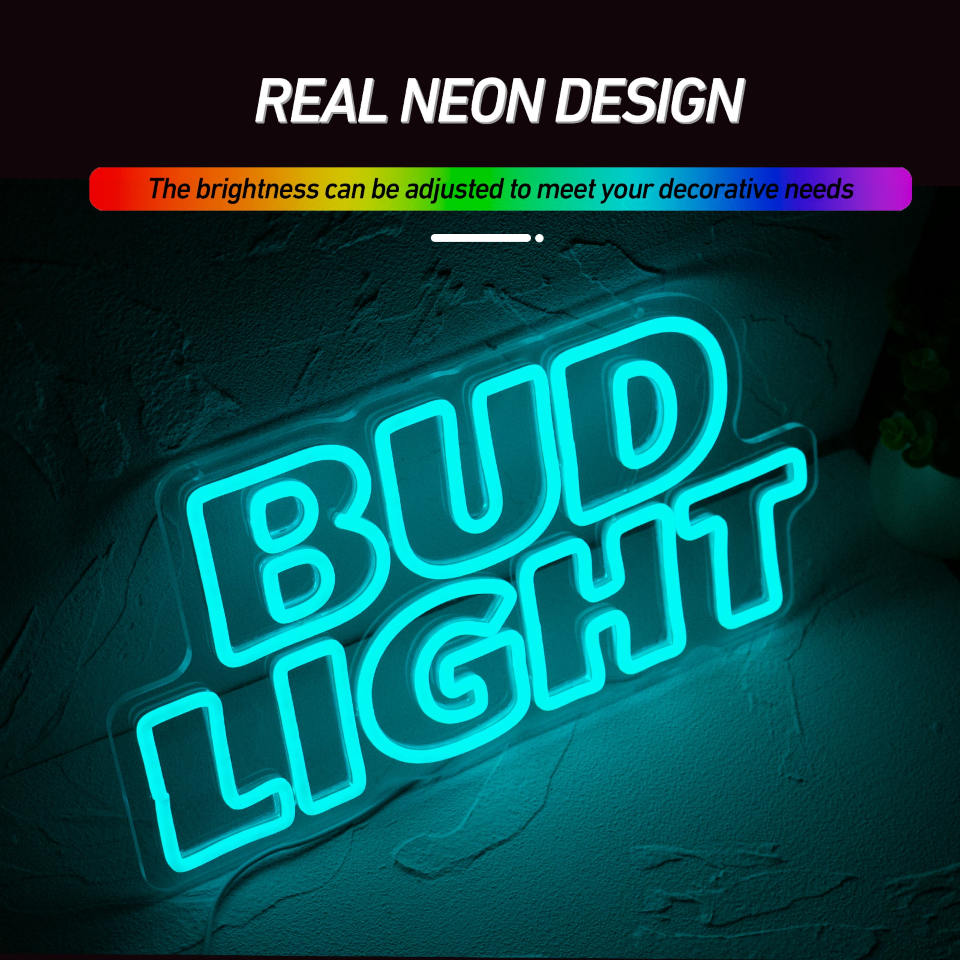 UPONRAY Beer Neon Signs, 16.9"*8.8" Dimmable & USB-Powered LED Neon Light, Stylish Wall Decor for Bar, Party, Restaurant, Living Room, Man Cave
