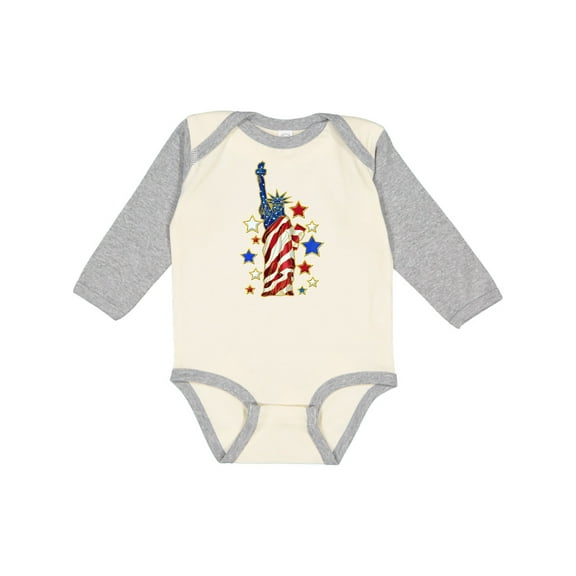 Inktastic Statue of Liberty Boys or Girls Long Sleeve Baby Bodysuit