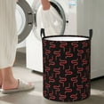 thumbnail image 4 of Lsque Red Snake pattern Laundry Hamper Basket, Tall Woven Rope Hamper Basket for Clothes, Lightweight Storage Basket, Collapsible Waterproof-Medium, 4 of 8