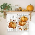 thumbnail image 4 of Fall Pumpkin Kitchen Towels Dish Towels, 18x26 Inch Orange Autumn Leaves Dishcloth Fall Thanksgiving Decoration Pumpkin Kitchen Decor Home Sweet Bath Home Hand Towels Set of 4, 4 of 6