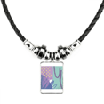 thumbnail image 1 of plantas patron abstracto arte feliz collar a mano colgante de cuerda de cuero Unbranded M, 1 of 3