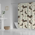 thumbnail image 3 of Coolnut Bath Shower Curtain Liners Leaves and Bones 66x72in Polyester Waterproof with 12 Curtain Hooks, 3 of 6