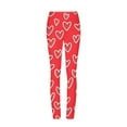 thumbnail image 4 of QATAINLAV on Sale Clearance Women's Valentine Day Leggings Fashion Heart Graphic Printed Legging Tights Milk Silk Soft High Waist Workout Pants Pink L, 4 of 5