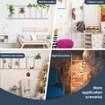 thumbnail image 4 of 6-Tier Wood Blanket Ladder, 57.5" Rustic Throw Quilt Blanket Rack & Decorative Wall-Leaning Wooden Ladder Shelves for Farmhouse Decor Bathroom, White, 4 of 8