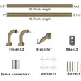thumbnail image 6 of Splicing Room Darking Curtain Rods for Windows 28-53”, 1inch Diameter Wrap Around Adjustable Drapery Blackout Curtain Rod, Antique Bronze, 6 of 13