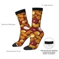 thumbnail image 4 of Hirioo Almond Nuts Pattern Adult Middle Tube Socks Breathable Sock Non-Pilling,Contrasting Color Design, 4 of 6