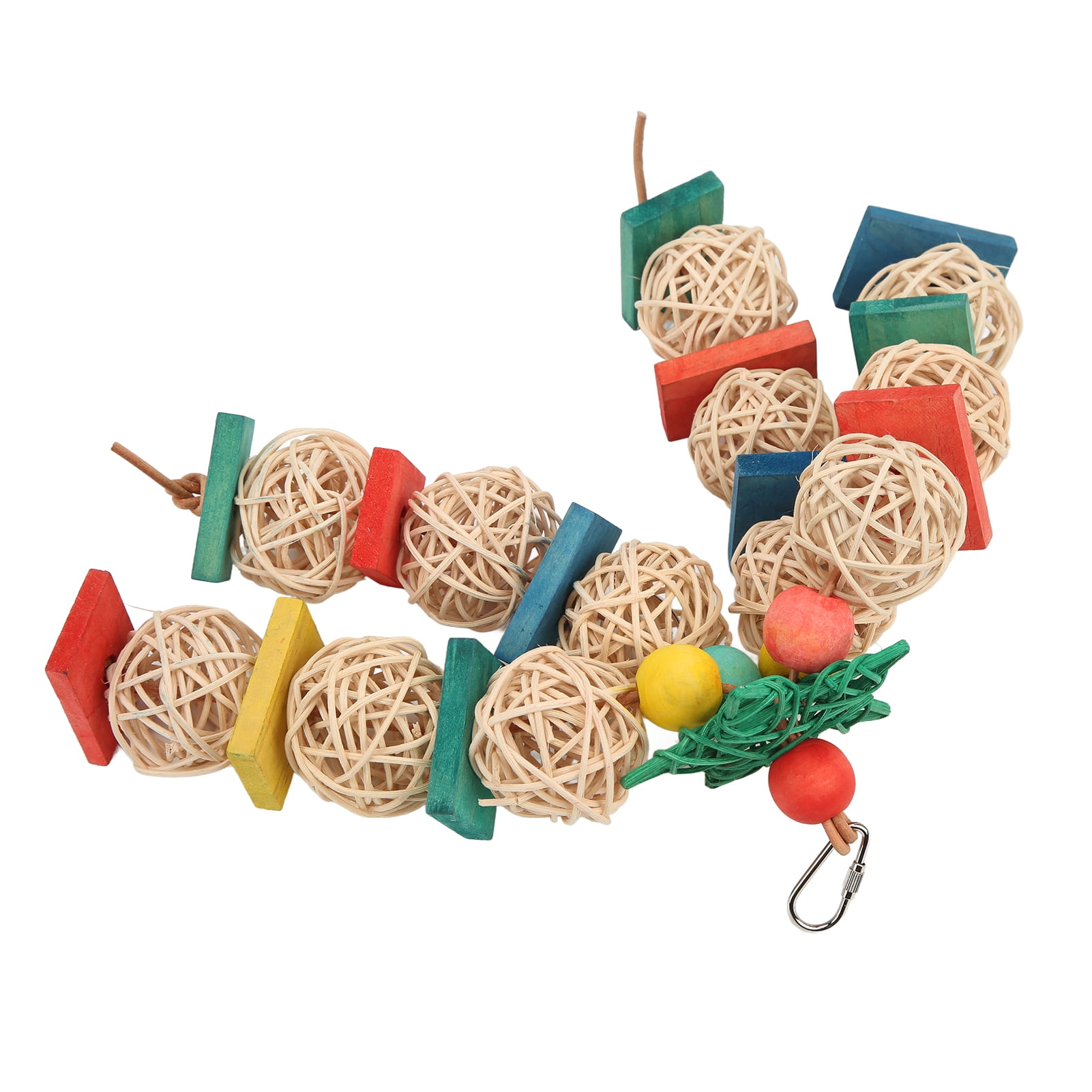 M Buder Flexible Parrot Chewing Toy Colorful Toxic Free Hanging Bird Climbing Bite Toy for Budgies Parakeets Cockatiels Finches Lovebirds Conures Cage Accessories