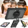 thumbnail image 6 of Dteck with Shoulder Strap Case for Samsung Galaxy Tab A7 Lite 8.7-inch SM-T220 T225 (2021 Released),360 Degree Rotation Shockproof Rubber 3-Layers Protection Case Hybrid Kickstand Cover,Black, 6 of 8