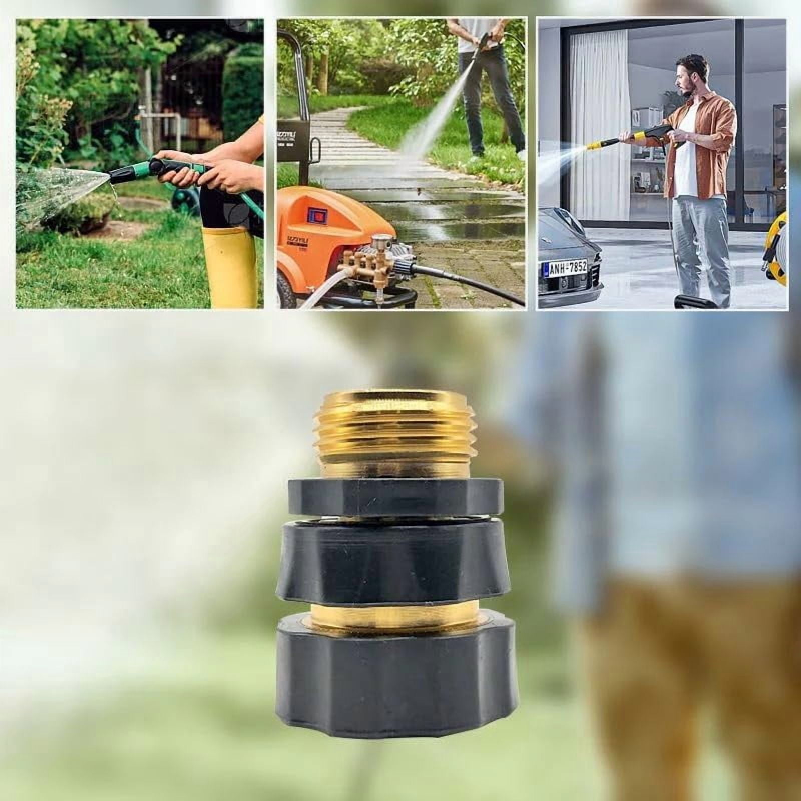 3/4 Inch Garden Hose Quick Connector with Clamps Male and Female Hose Adapter, Garden Hose Adapter, Quick Connect Hose Fittings, Garden Hose Connector, Hose Attachment (6 sets)