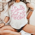 thumbnail image 4 of I'm Literally Just a Girl T-Shirt, Trendy White and Black Coquette Bow Tee for Girly Aesthetics, 4 of 8