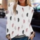 thumbnail image 2 of Tops para mujer Camisas Blusas Elegantes Camisas casuales de manga larga Estampado de moda Cómodo Transpirable Cuello redondo Odeerbi ODB-5, 2 of 5