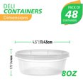 thumbnail image 4 of Amozife 8 oz Clear Plastic Deli Food Storage Containers with Lids, BPA-Free, Stackable, 48 Count, 4 of 7