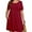 B1-Wine Red, variant on Women's Plus Summer Dresses Short Sleeves Casual Midi Dress with Pockets 3X Black