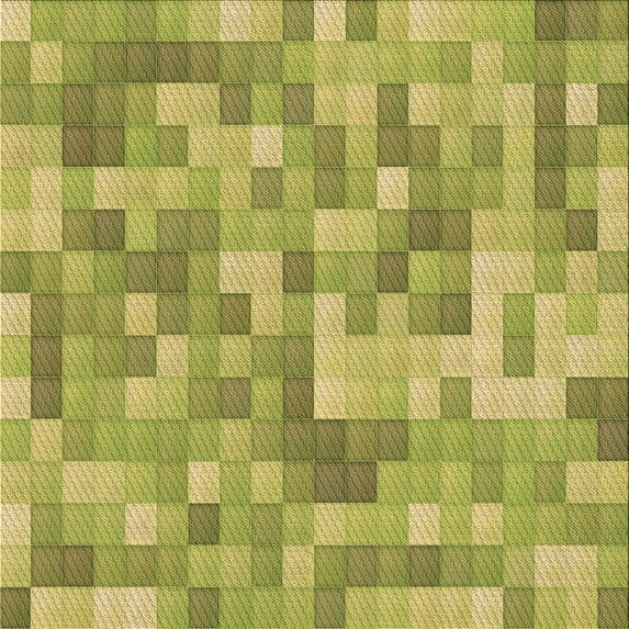 Ahgly Company Indoor Square Patterned Dark Yellow Green Area Rugs, 4' Square
