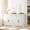 White, variant on 63 Inch Storage Cabinet, Modern Farmhouse Sideboard Buffet with 4 Doors & 4 Drawers, Gold Handles, Entryway Console Table