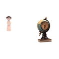 thumbnail image 1 of Estatua de muñeca de resina,Estatua de resina de niña antigua tradicional china,Artesanía Vestido Folclórico Decoración Étnica Folclórica,Figura de escritorio,Reloj de mesa con forma de, 1 of 8
