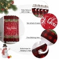 thumbnail image 6 of Red Plaid Christmas Shower Curtain, Xmas Snowflake Poinsettia Botanical Waterproof Fabric Shower Curtains with 12 Hooks, Bathroom Curtain Set for Bathroom Accessories Decor, 36 x 78 Inches, 6 of 9