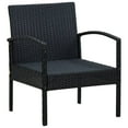 thumbnail image 5 of vidaXL Patio Chair Patio Dining Chair for Deck Garden with Cushion Poly Rattan, 5 of 7
