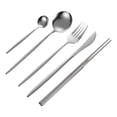 thumbnail image 1 of Juego de Cubiertos Portátiles Kusrkot Acero Inoxidable 5 uds Utensilios de Cocina, 1 of 8