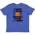thumbnail image 3 of Inktastic I Want To Grow up To Be A Basketball Player Like My Daddy Youth T-Shirt, 3 of 5