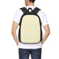 thumbnail image 5 of Balery Lemon Yellow Checkboard Backpack for Men and Women - Durable 600D Oxford Cloth -Large Capacity, Water-Resistant School, Travel, and Hiking Bag, 5 of 7