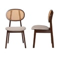thumbnail image 4 of Baxton Studio Darrion Mid-Century Modern Grey Fabric and Walnut Brown Finished Wood 2-Piece Dining Chair Set, 4 of 9