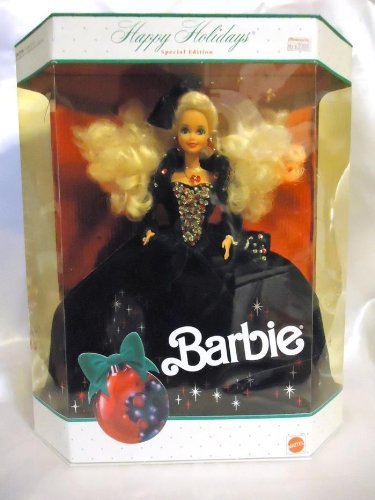 happy holidays black barbie