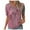 Pink, variant on WXLWZYWL Womens Summer Tops Casual Short Sleeve Printed Lace Stitching V-Neck Basic Tunic Tops T-Shirts Blouses Pink