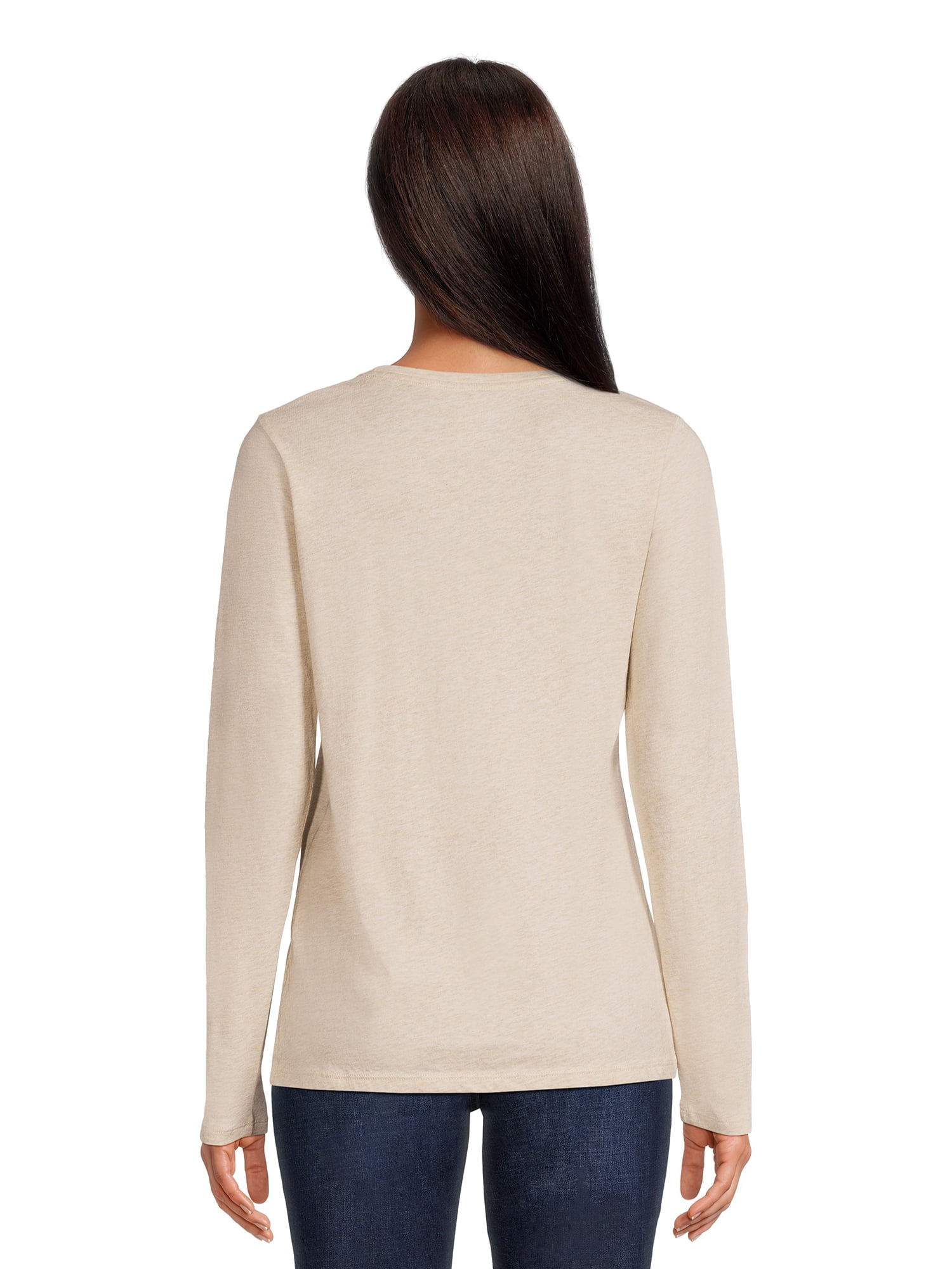 Time and Tru Women's Long Sleeve T-Shirt, Sizes S-XXXL