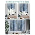 thumbnail image 4 of Blue Oil Painting Tie Up Curtains for Windows 63 Inch Length Balloon Curtains Kitchen Adjustable Balloon Window Shade Modern Abstract Graffiti Street Art Tie Up Valance Bathroom Curtain 42"x63", 4 of 6