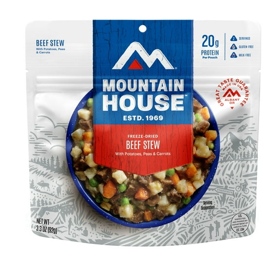 Mountain House Freeze-Dried Beef Stew - 2.5 Servings