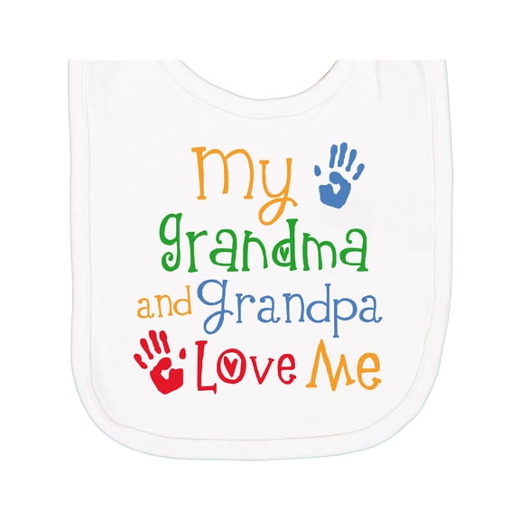 Inktastic My Grandma and Grandpa Love Me Newborn Bib