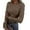 Coffee, variant on LINGLANG Womens Tops Trendy Long Sleeve Stretch Crewneck Ribbed T Shirt Fitted Casual Basic Tops Under $5