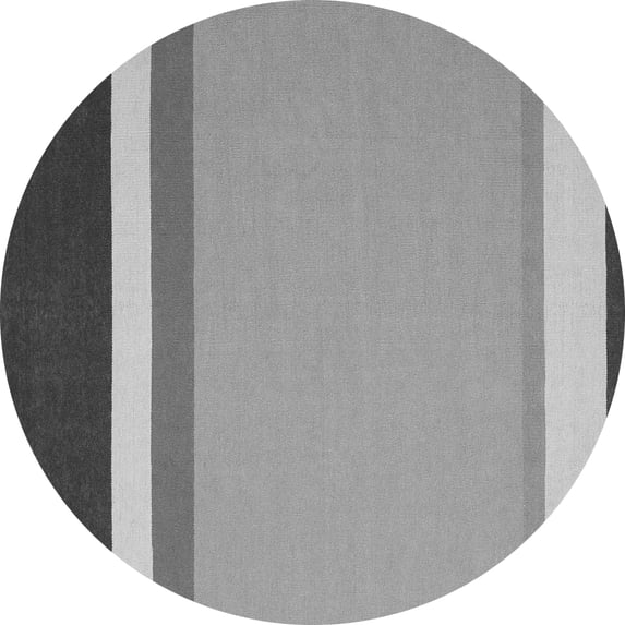 Ahgly Company Indoor Round Abstract Gray Contemporary Area Rugs, 3' Round