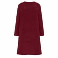 thumbnail image 6 of Bovxnpu Winter Robes For Women Women Long Flannel Nightgown with Fleece Lining Winter Warm Pajamas Robes Women Long Sleeve Dress Pullover Nightgown Pajamas Sleepwear Spring Fall Outfits, 6 of 8