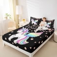 thumbnail image 3 of Erosebridal Cute Unicorn Queen Sheet Sets,Pink Flowers Cherry Blossom Bed Set For Kids Girls 4pcs, 3 of 6
