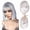 Gray, variant on Women's High-Level Bangs with Sideburns - Chic and Versatile Hairstyle for Everyday Elegance